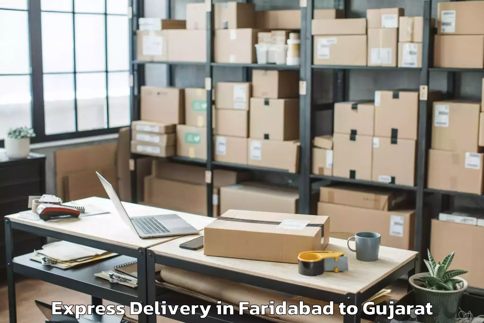 Book Faridabad to Kadodara Express Delivery